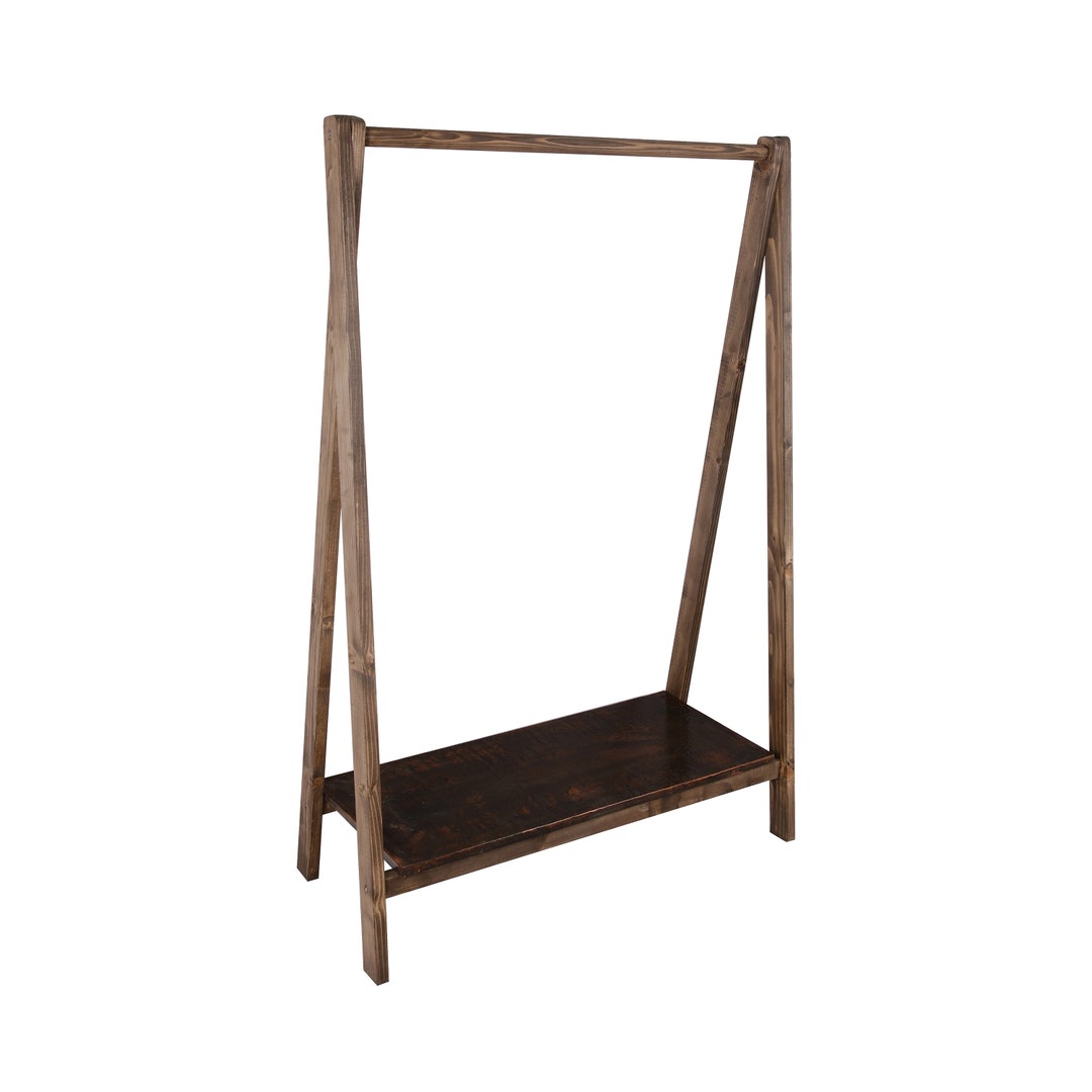 Copper and Wood Clothes Rack Etsy