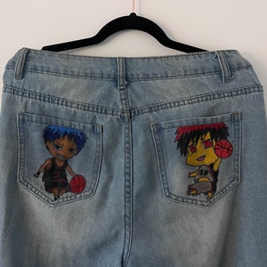Custom Anime Chibi Jeans (Kagami & Aomine Reference)