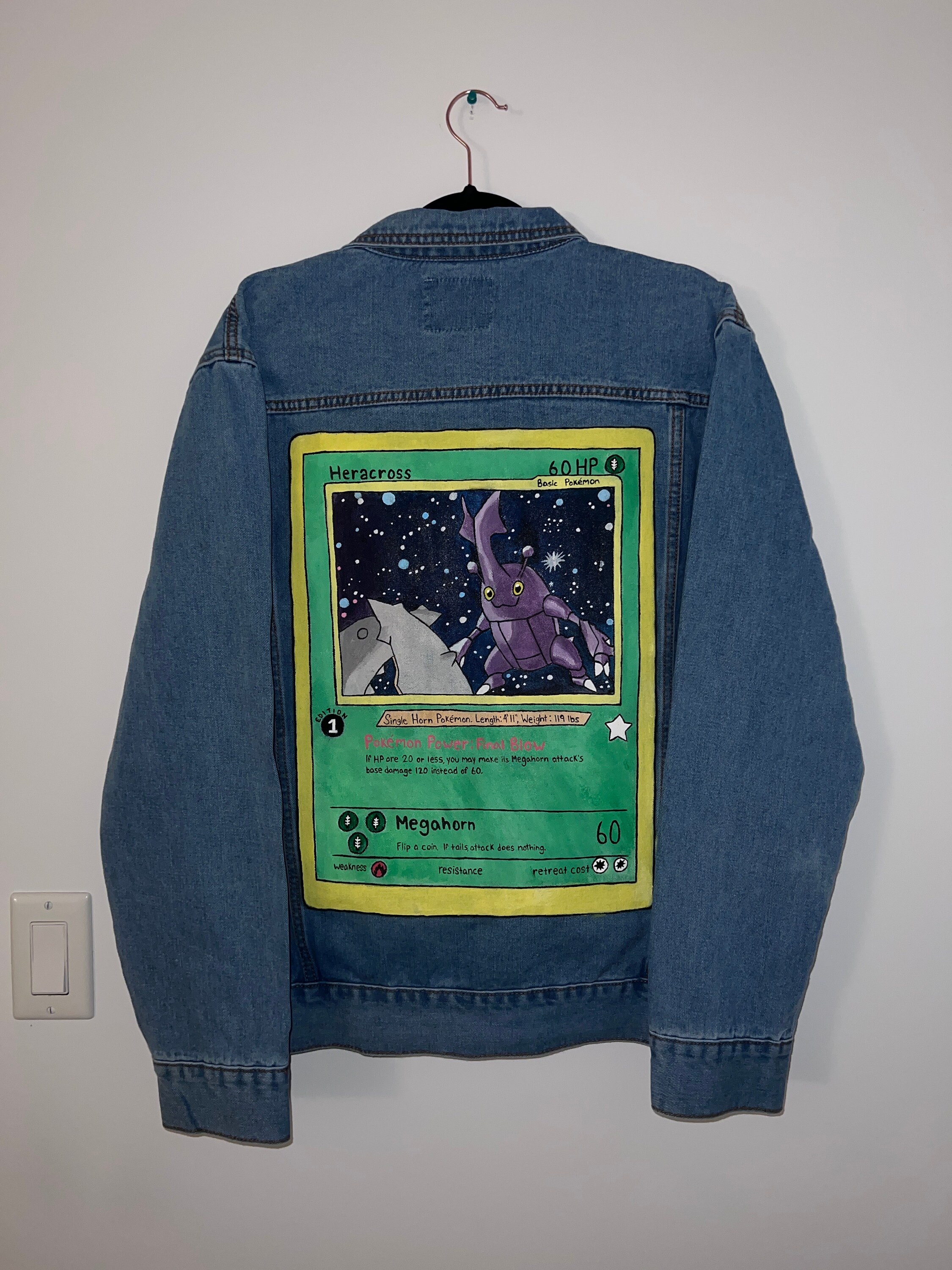 Custom Pokémon Card Jacket (heracross Reference) - Etsy