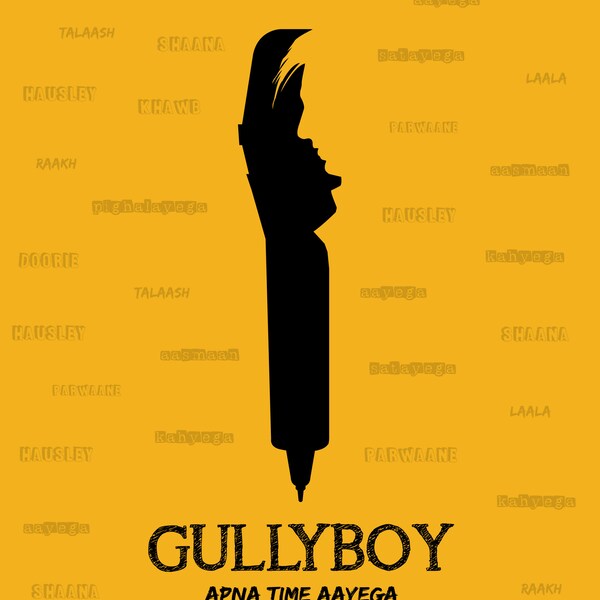 Gullyboy Movie Poster - Digital Illustration