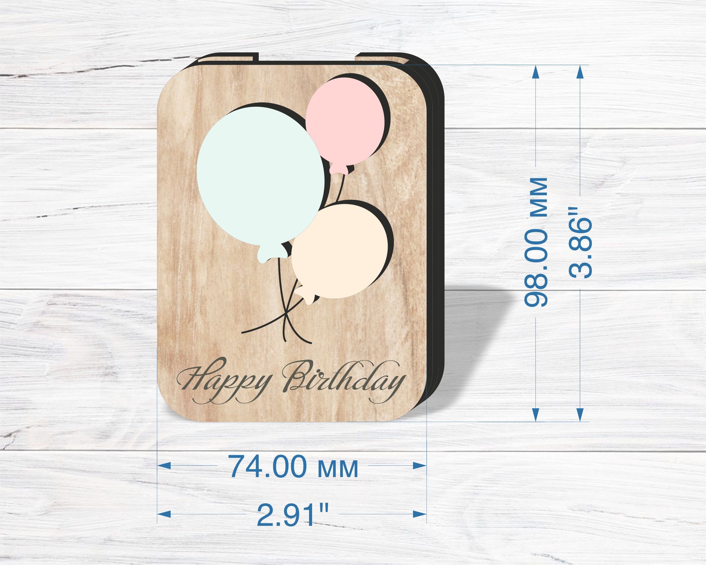 Birthday Gift Card Holder Svg Laser Cut File Gift Card Box Etsy UK