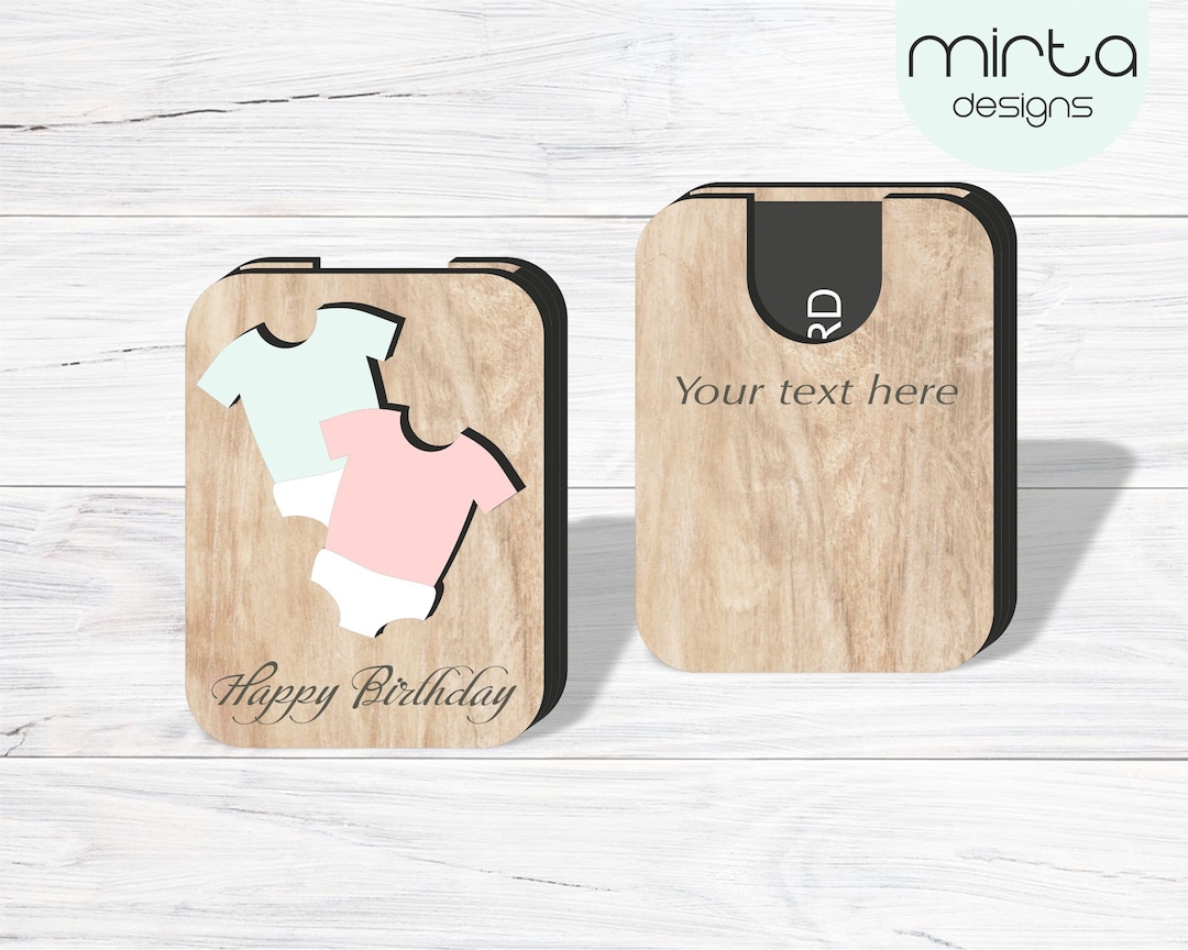 Baby Gift Card Box Svg, Laser Cut File, Baby Shower Svg Laser Cut, Gift