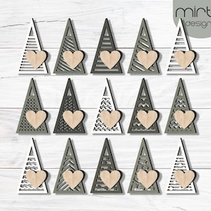Weihnachtsbaum Geschenkanhänger Baum Bündel, Laser geschnitten Datei, Geschenkanhänger svg, Weihnachten Laser svg, benutzerdefinierte Geschenkanhänger, Geschenkanhänger Vorlage, Geschenkanhänger Name