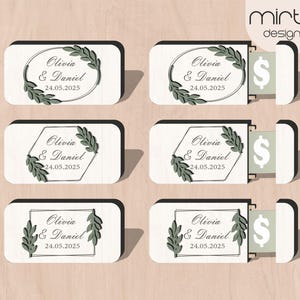 money holder svg, laser cut money box, wedding money box, cash envelope svg, money gift box, wedding cash gift, laser cut money holder