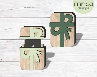 card holder laser cut file, gift card box svg, personalized gift card holder svg, happy birthday svg