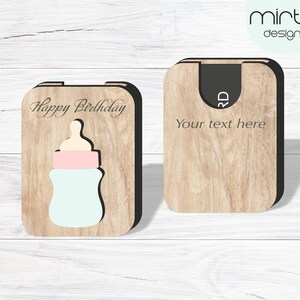 Baby Gift Card Bundle Svg Laser Cut, Laser Cut File, Gift Card Box