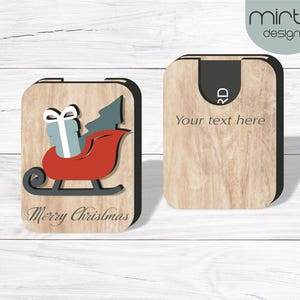 kerstcadeaukaart box svg, lasergesneden bestand, cadeaukaarthouder svg, candy cane svg, merry christmas svg, geldgeschenke laser svg