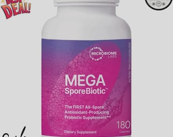 MegaSporeBiotic Probiotic Capsules 180 Count Spore Based Supplement Shelf Stable Daily Wellness Formula USA