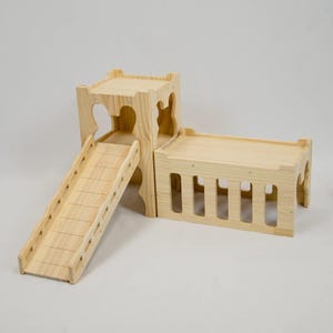 Kit Inicial | Castelo para Coelho e Porquinho-da-Índia | Esconde-esconde | Perfeito para animais de pequeno porte!