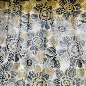 Floral Curtains for Living Room,  Kitchen, or Bedroom. Made to Order in any size. Lining also available