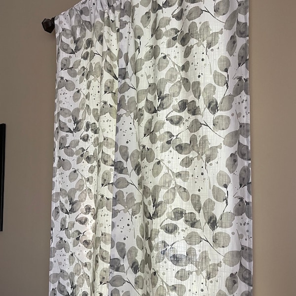 Leaf Custom Window Curtains, Drapery Panels, curtains for Lining Room, Kitchen, Dining Room or Bedroom