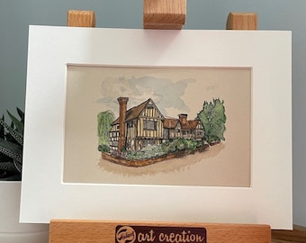 Custom Watercolour 'Special Place' Portrait