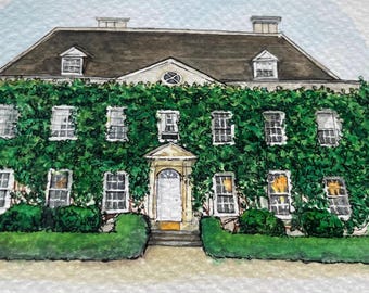 Mini Cornwell Manor Watercolour