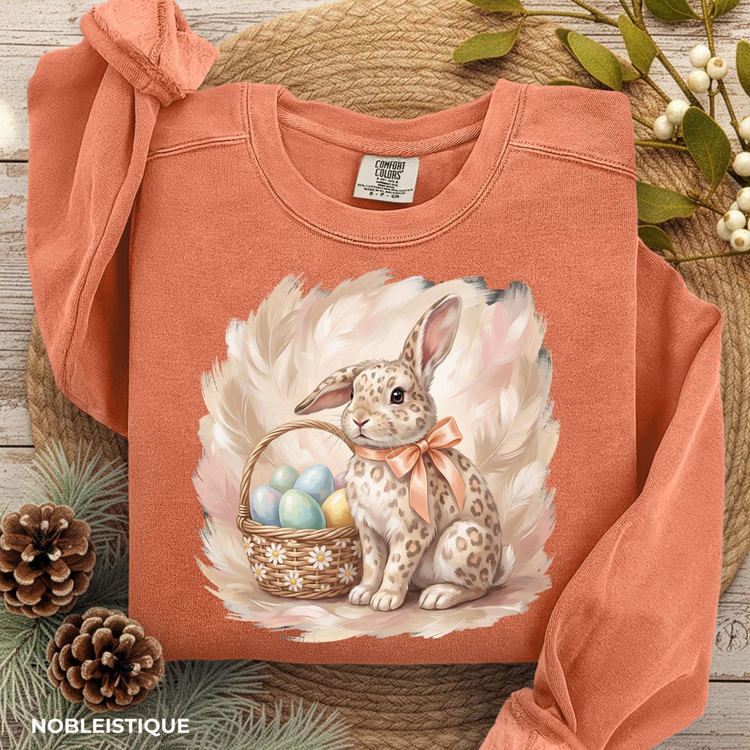 Leopard Rabbit PNG: Coquette Easter Design, Cute Animal Instant Digital ...