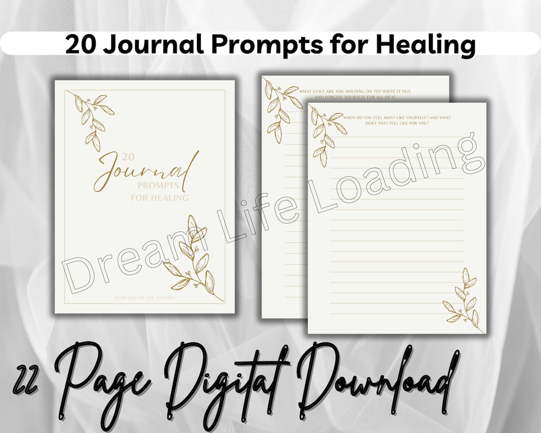 Digital Journal Prompts for Healing 20 Prompts for Ipad Self Etsy