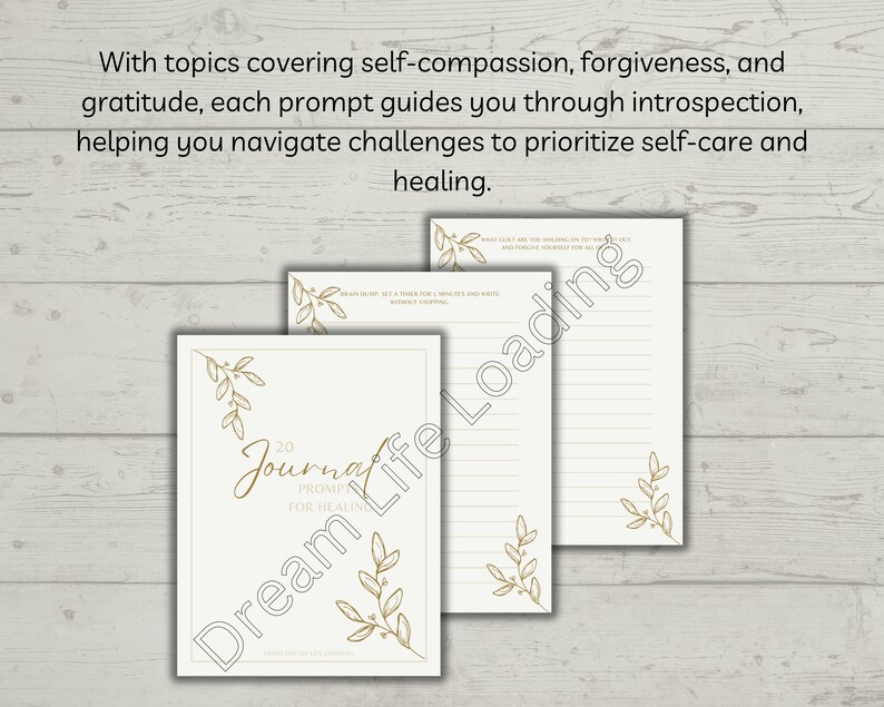Digital Journal Prompts for Healing 20 Prompts for Ipad Self Etsy
