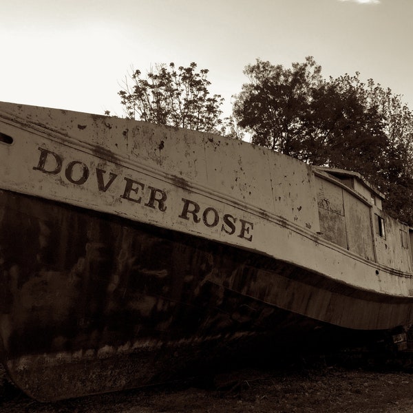 Bateau abandonné du port de Douvres 'Dover Rose'