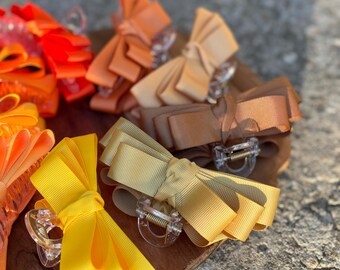 Haarspeldklauwen met strik - grosgrain lintklauw voor dames en meisjes