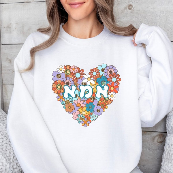 Ima Hebrew Sweatshirt, Imma flower heart Hebrew Shirt, Jewish Shirt, Israeli shirt, Hebrew Gift, Jewish Gift, Jewish mom Gift, Gift for her