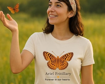 Ariel Bibas Tribute Shirt Orange Butterfly Memorial Gift Israeli Jewish Support Tee, Forever in Our Hearts, Israel Fritillary Shirt