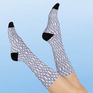 Star of David Crew Socks: Jewish Israel Design, Hanukkah Gift