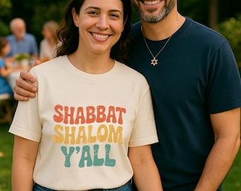 Shabbat Shalom Y all Shirt Retro Jewish Gift Funny Shabbat Shirt for Jewish Friends Unique Jewish Holiday Tee Jewish Culture Shirt Present