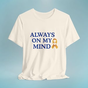 Yellow Ribbon Shirt Support Israel Tee Hostage Awareness Israel T-Shirt with Always on My Mind Text Jewish Solidarity Gift for Israel Lovers