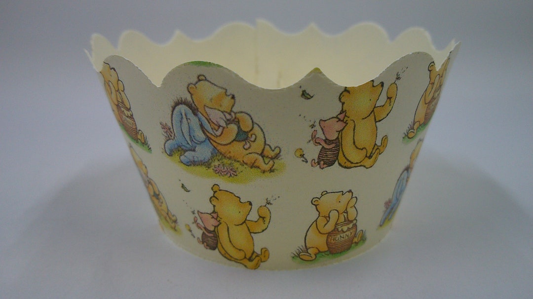 Cupcake Wrappers Classic Pooh Themed, Baby Shower Cupcake Wrappers