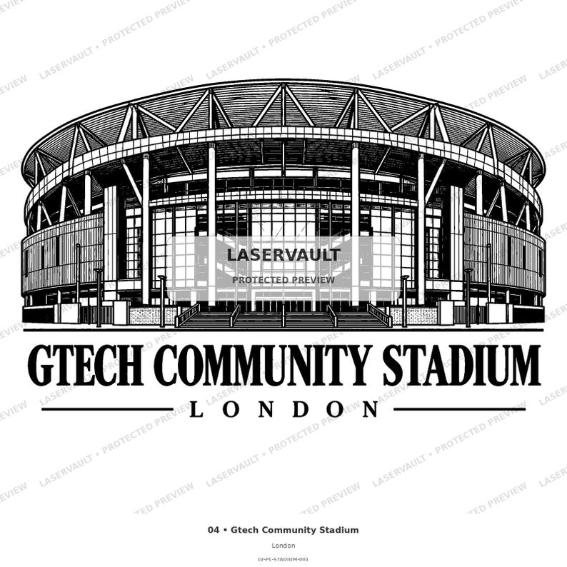 10-pack Premier League-stadion i PNG-format | Lasergravering av engelsk fotbollsstadion | Digital nedladdning av skifferunderlägg bild 2