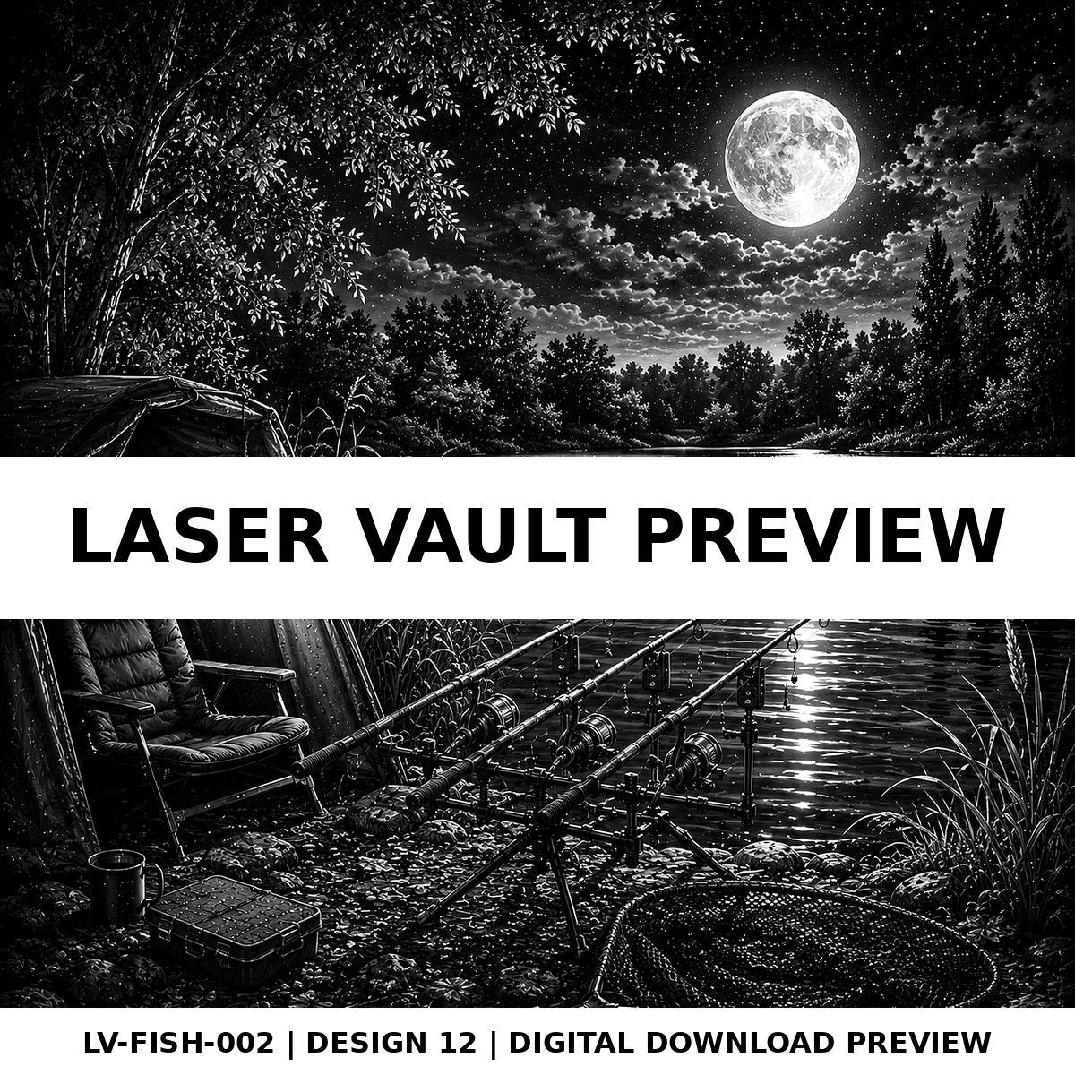 15 carp fishing laser engraving PNG bundle preview