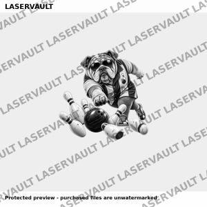 15 djur, bowling, lasergravyr, PNG-paket, rolig björn, bulldogg, lejon, elefant, anka, mus, fågel, känguru, koala bild 8
