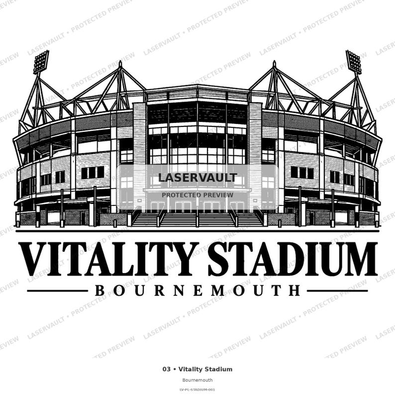 10-pack Premier League-stadion i PNG-format | Lasergravering av engelsk fotbollsstadion | Digital nedladdning av skifferunderlägg bild 5