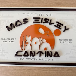 Mos Eisley Cantina Sign | Star Wars Sign | Tatooine Sign | Disney ...
