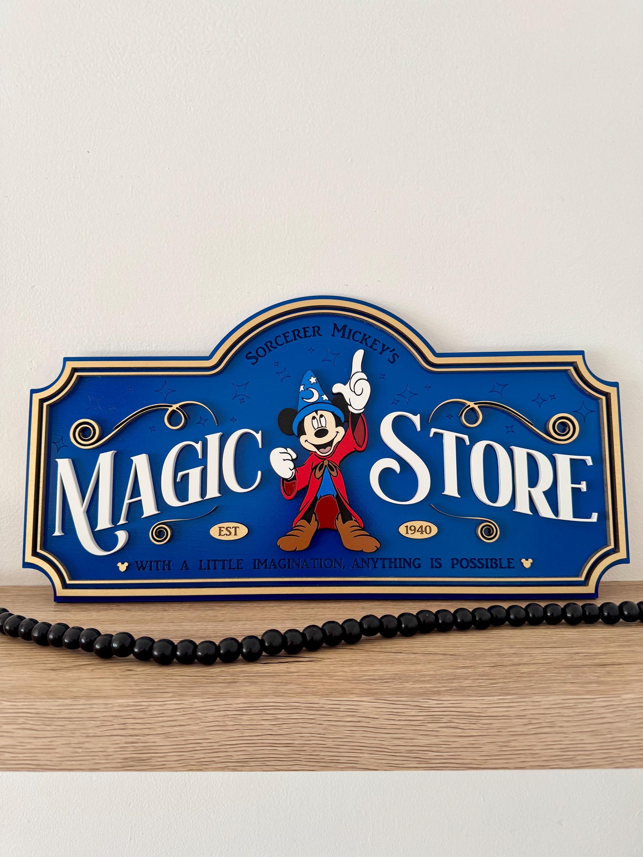 Sorcerer Mickey's Magic Store Sign | Disney Magic Sign | Mickey