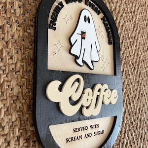 Freshly Boo'd Coffee Sign | Halloween Coffee Sign | Ghost Coffee Sign ...