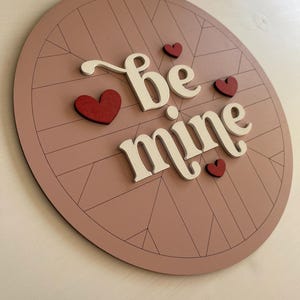 Be Mine Sign | Boho Valentine Sign | Valentine's Day Decor | Round ...