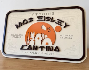 Mos Eisley Cantina Sign | Star Wars Sign | Tatooine Sign | Disney Inspired Star Wars Sign | Cantina Decor