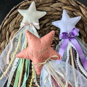 Custom felt magic wand, Felt fairy wand, Handmade princess wand, Kids gift, Wedding wand, Christmas gift