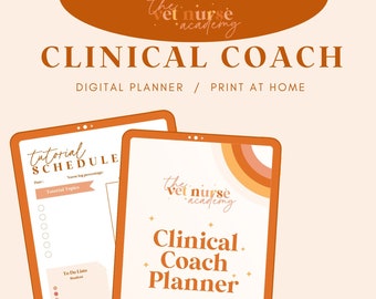 Krankenschwester Klinischer Coach Planer | Krankenschwester Geschenk, Krankenschwester Notizbuch, Krankenschwester Notizbuch, Krankenschwester Notizbuch, tierärztliche Krankenpflege