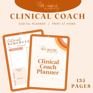 Krankenschwester Klinischer Coach Planer | Krankenschwester Geschenk, Krankenschwester Notizbuch, Krankenschwester Notizbuch, Krankenschwester Notizbuch, tierärztliche Krankenpflege