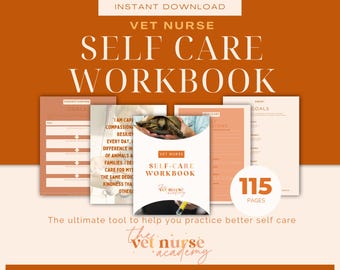 Veterinär Krankenschwester Self Care Workbook | Notizbuch für Krankenschwester, Notizbuch für Krankenschwester, Notizbuch für Krankenschwester, Notizbuch für Krankenschwester
