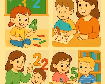 Preschool Math Workbook: Addition, Counting & Shapes (PDF Printable)
