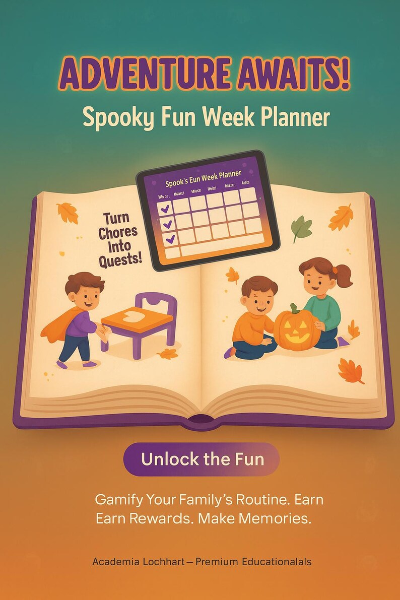 Halloween Chore Chart for Kids | Spooky Weekly Routine (printable PDF ...