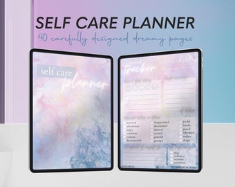 Planificador digital de cuidado personal de ensueño Pastel Mármol iPad Planificador Imprimible Goodnotes Planificador Autocuidado Salud Mental Mindfulness Self Love Journal