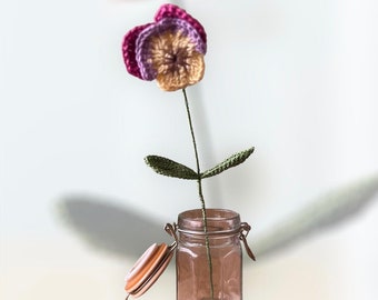 Crochet flower the Violet, Birth month flower of February, Unique and special gift