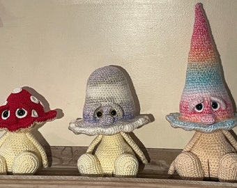 Toadstool crochet doll- Mushroom gift- Autumn Mushroom- Mushroom Plush- Toadstool Amigurumi