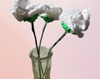Handmade Crochet Sweet Pea Flower Stem: Unique Home Decor