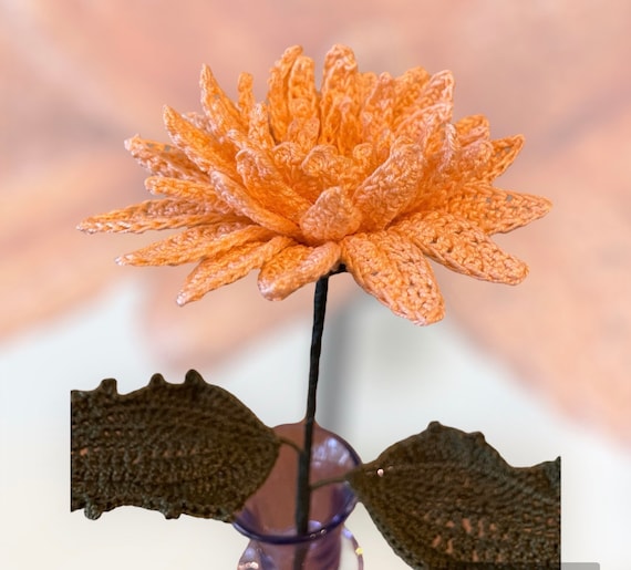 Crochet Chrysanthemum Flower: November Birth Flower, Home Decor