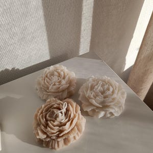 Peony Flower Candle | Handmade | Soy Wax | Neutral Home Decor and Gifts | New Home | Gifts for Her | Wedding Favours | Bridal