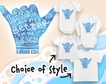 Camiseta Shaka - Body Surf Bebé - Camiseta Surf Bebé - Surfer Kids - Ropa de surf para bebés y niños - Ropa de playa para niños